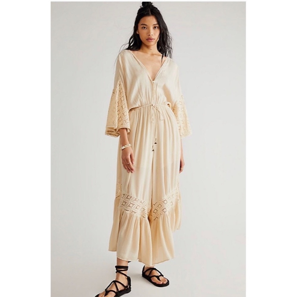 FREE PEOPLE Angela Jumpsuit in Cream, Size Small - brand new, never worn